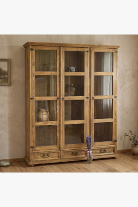 Nagy rusztikus étkező vitrin